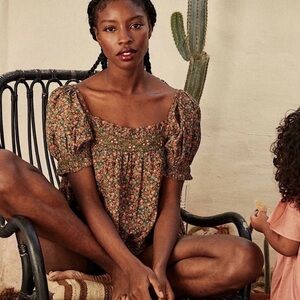 Doen Elba Top Yellow Laurel Canyon Rose M Medium